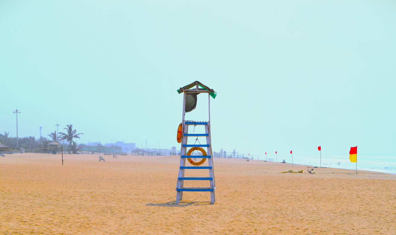 Life Guard Booth Blue Flag Beach